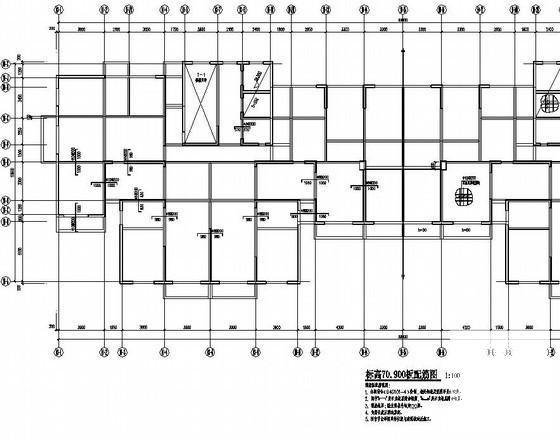 西北地区24层剪力墙住宅楼结构设计CAD施工图纸 - 2