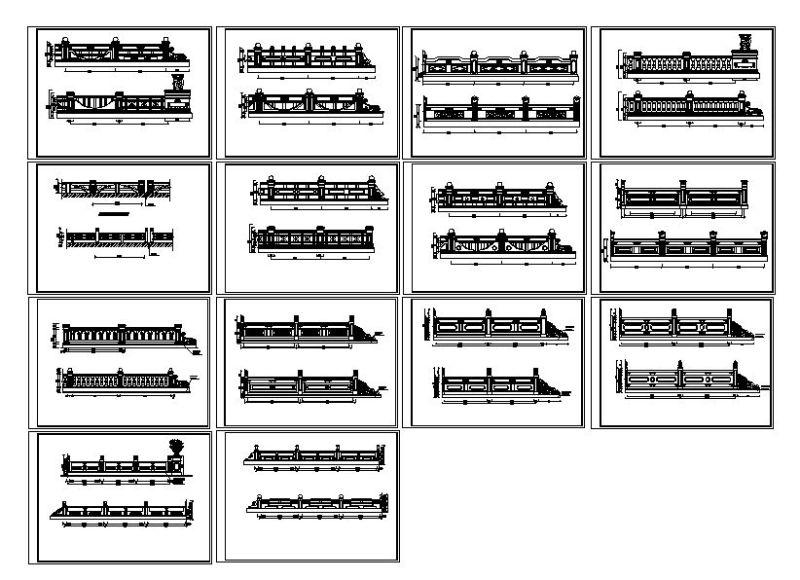 十四种常用中式护栏CAD节点样式合集 - 4
