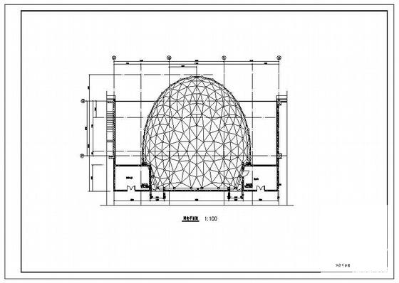 单层椭球壳结构施工CAD图纸（总共12张图纸） - 1