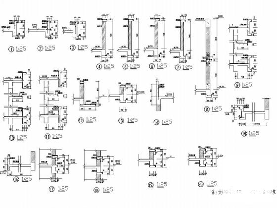 11735平米33层剪力墙结构安置房住宅楼结构施工CAD大样图 - 4