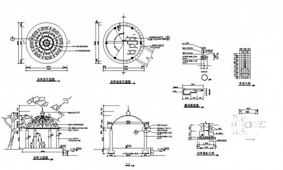 凉亭施工图纸 - 2