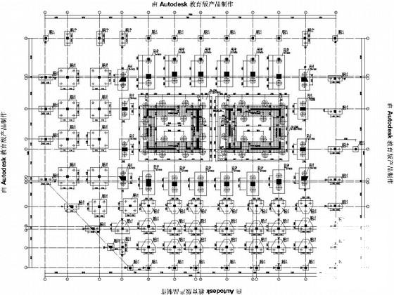 20层框架核心双筒结构商务大厦结构设计施工CAD大样图 - 1