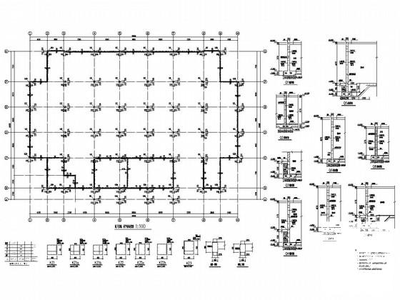 地上3层框架结构体育楼结构施工CAD图纸 - 3