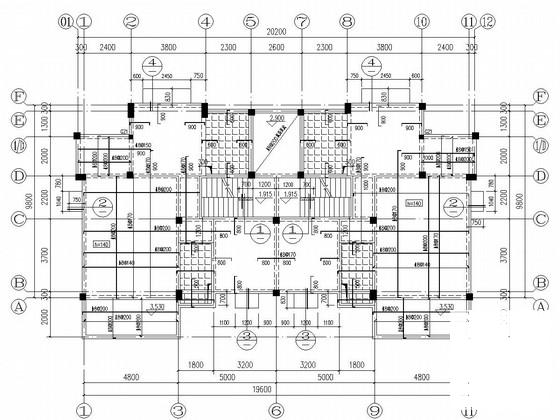 3层框架结构办公楼结构施工CAD图纸 - 2