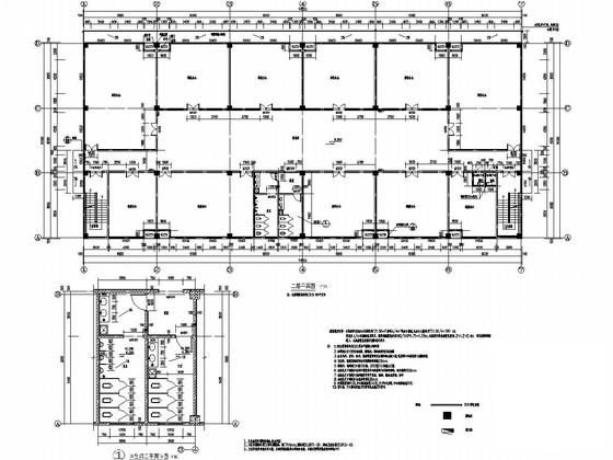 3836平方米3层框架结构客运中心维修用房结构施工CAD大样图 - 5