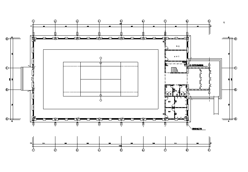 多层网球馆电气施工CAD图纸 - 1