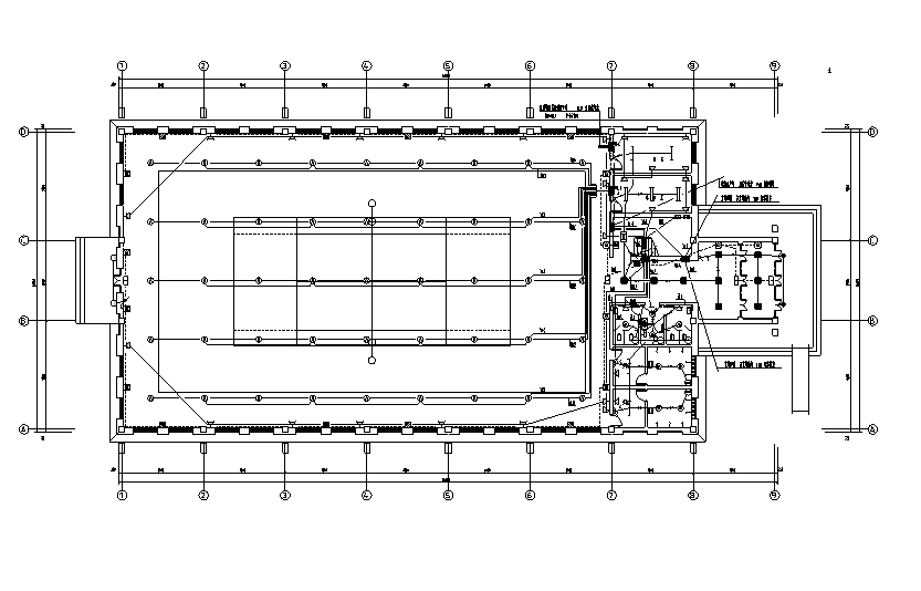 多层网球馆电气施工CAD图纸 - 2