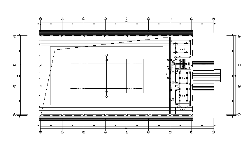 多层网球馆电气施工CAD图纸 - 3