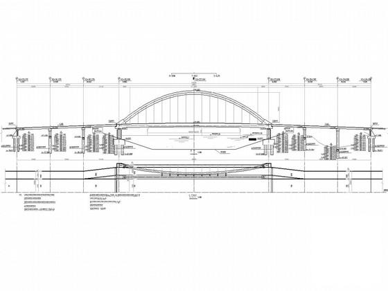 斜靠式系杆拱桥设计图 - 1