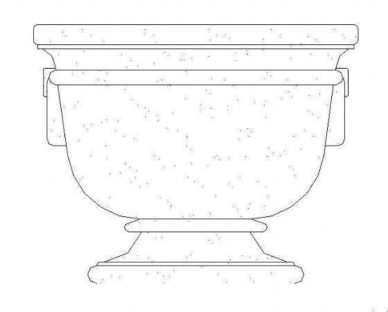 石材花钵大样图纸二cad - 1