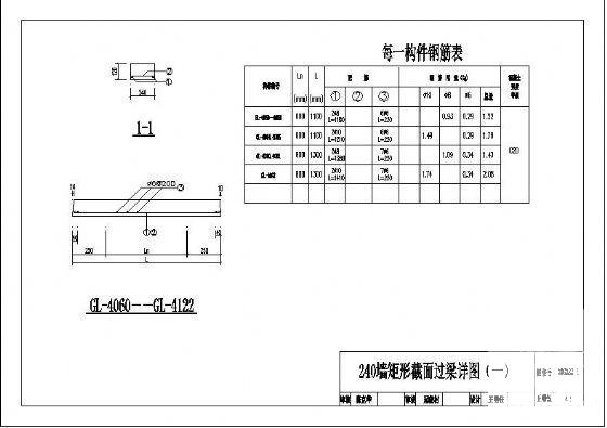 矩形截面过梁详图纸cad - 2