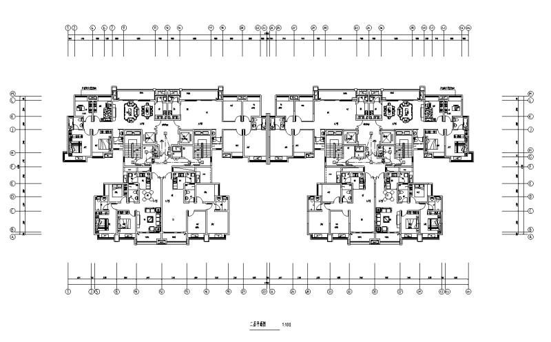 高层住宅H9-H13栋电施施工图纸cad平面图 - 2