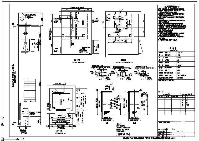 XO-CLASS客梯-900-1.5（单台）节点构造详图纸 - 1
