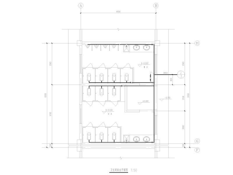 卫生间给水平面图