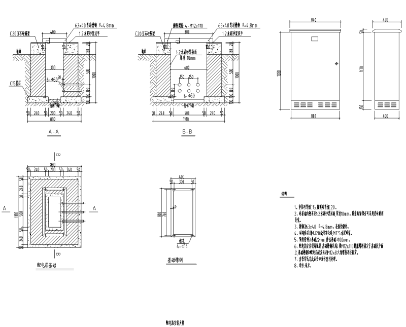 配电箱安装大样图