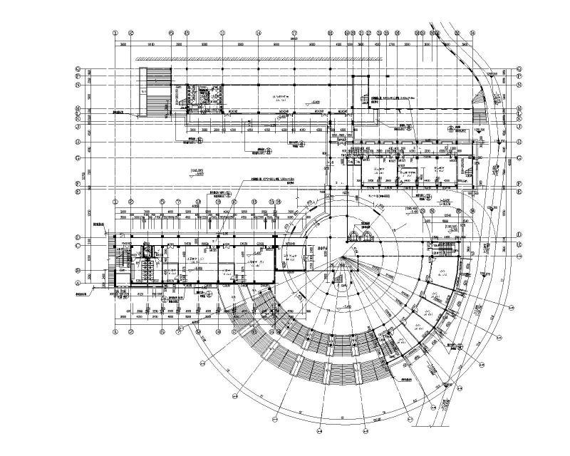 教学办公区负一层建筑平面图