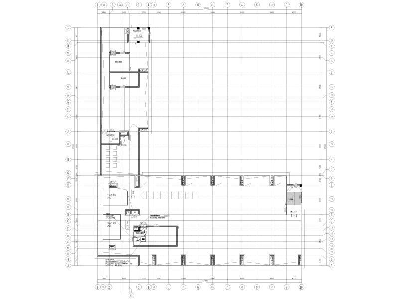 屋顶层通风及防排烟平面图