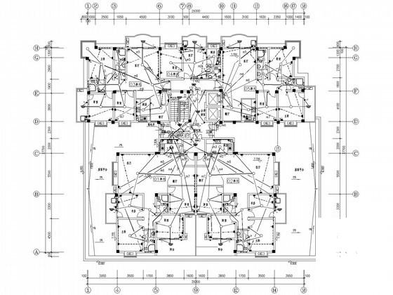 [CAD]12层大型综合楼电气图纸（商店、办公及住宅）