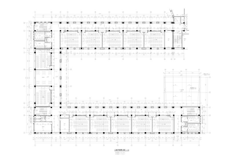 高中部建筑cad平面图及剖面图 - 3