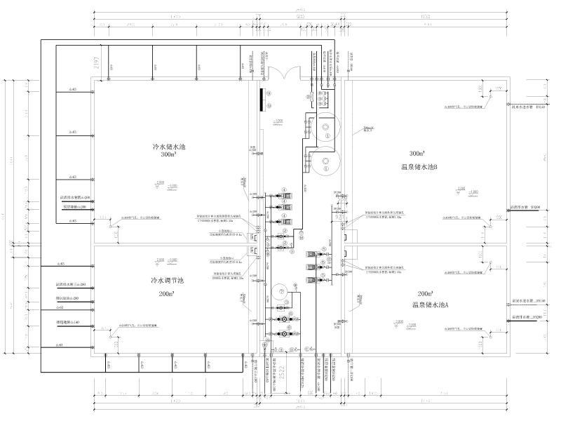 供水机房给排水布置图