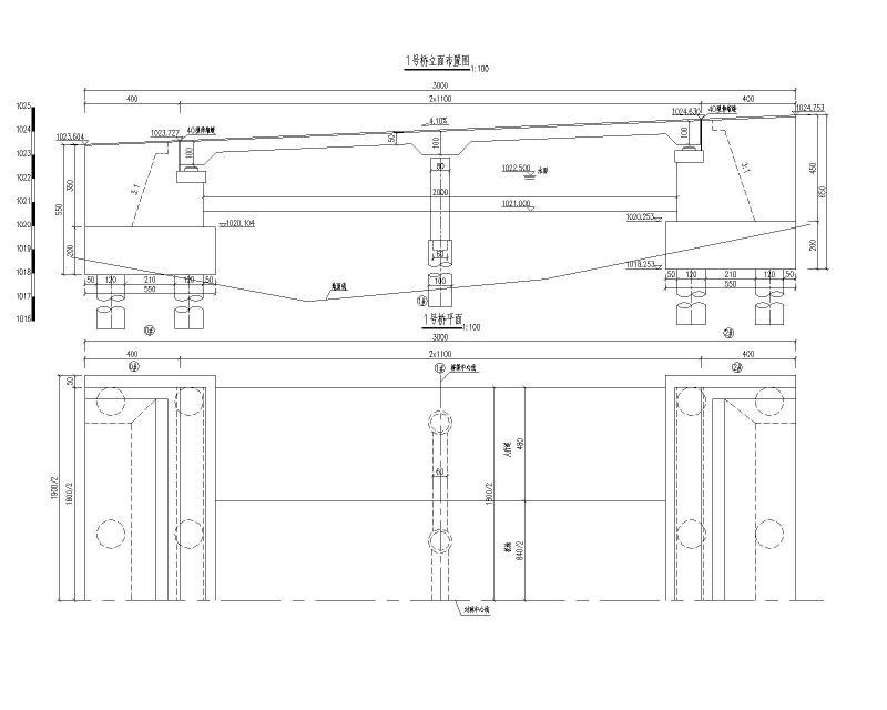 桥梁立面布置图