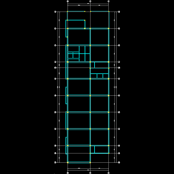 7层综合楼结构CAD施工图纸(dwg)(乙级桩基础)(二级结构安全)