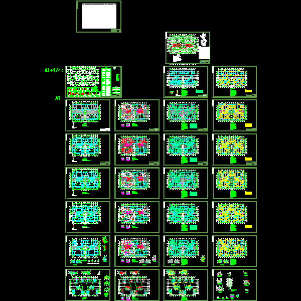 框架高层住宅结构设计CAD施工图纸(dwg)(丙级独立基础)(二级结构安全)