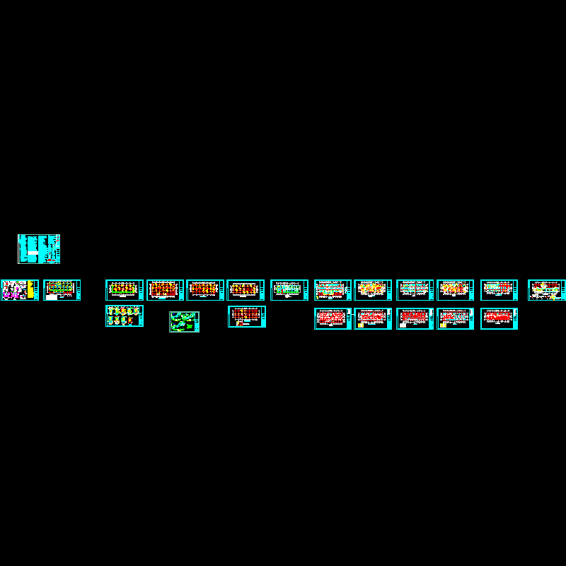 9层框架宿舍结构CAD施工图纸(dwg)(乙级桩基础)(二级结构安全)