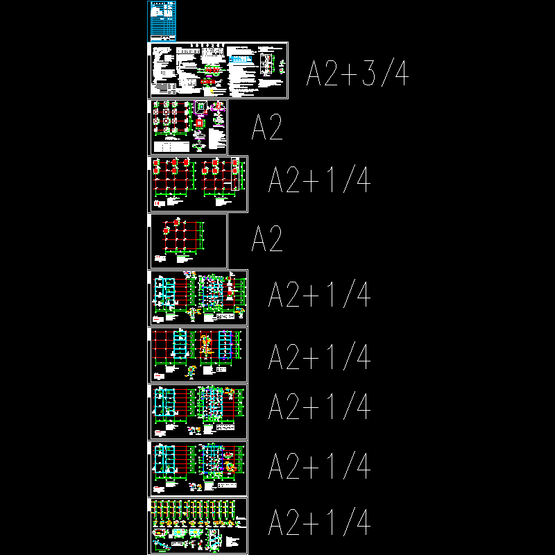 国内3层公交场站附属用房结构设计CAD施工图纸(dwg)(丙级独立基础)