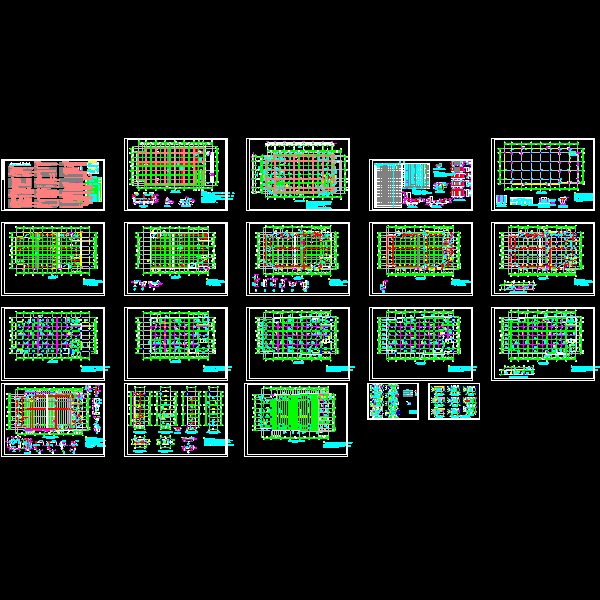 带地下1层框架办公楼设计CAD施工图纸(dwg)