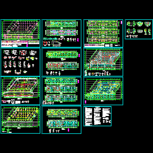 12层短肢剪力墙住宅结构CAD施工图纸(dwg)(丙级筏形基础)(二级结构安全)