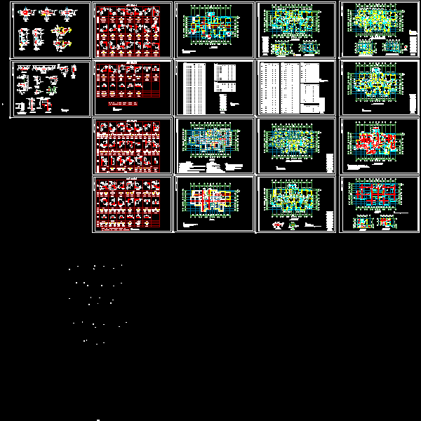 12层剪力墙结构住宅施工方案大样图（dwg格式CAD）(乙级桩基础)