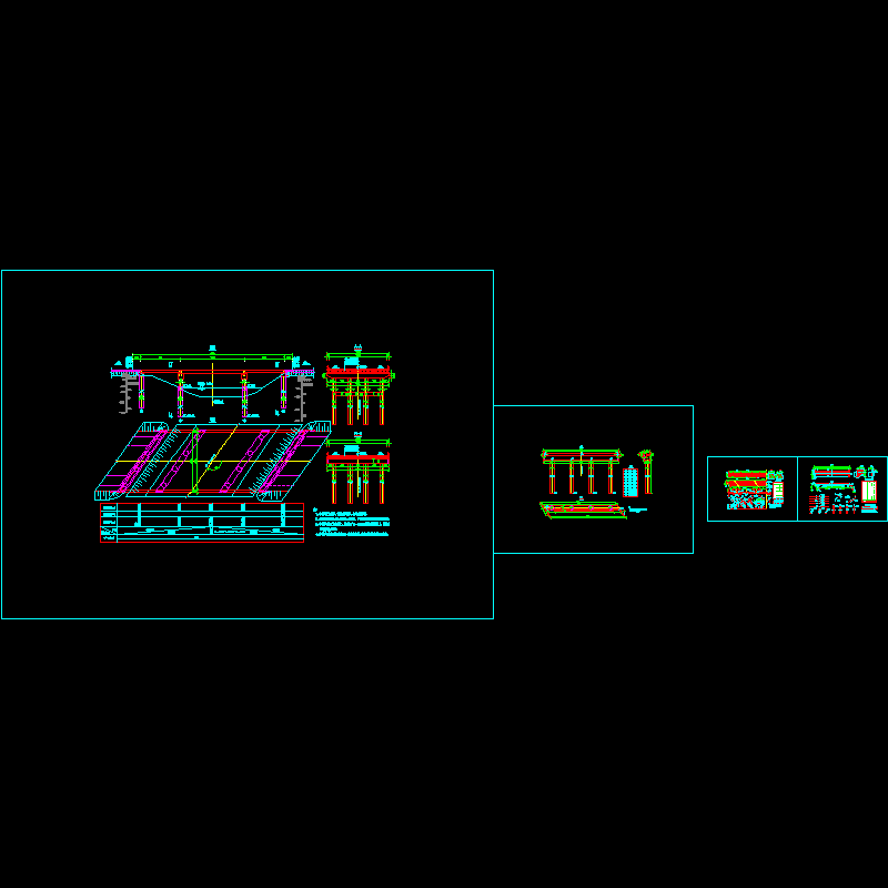 一份预制空心板桥型布置节点CAD详图纸设计(dwg)