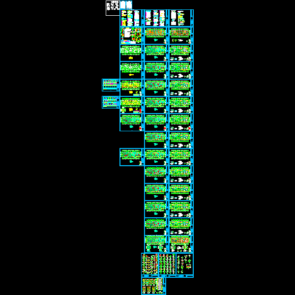 24层剪力墙结构高层住宅楼结构CAD施工大样图（地下1层）(dwg)