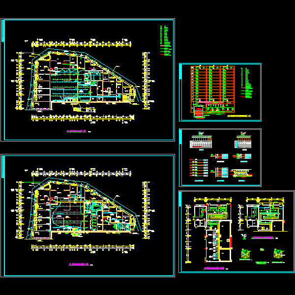 两层购物商场电气CAD施工图纸(dwg)