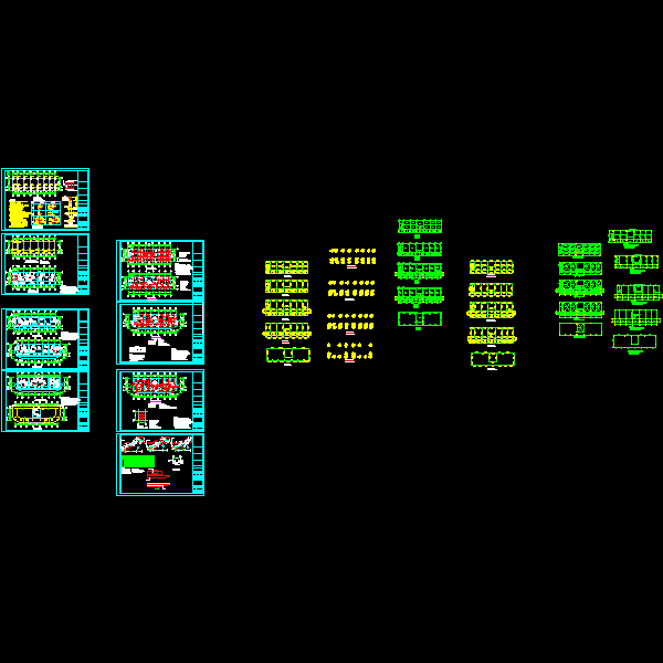 4层办公楼结构设计CAD施工图纸(dwg)(桩基础)