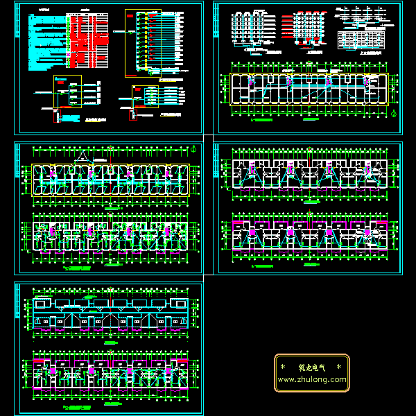 5层住宅电气CAD施工图纸