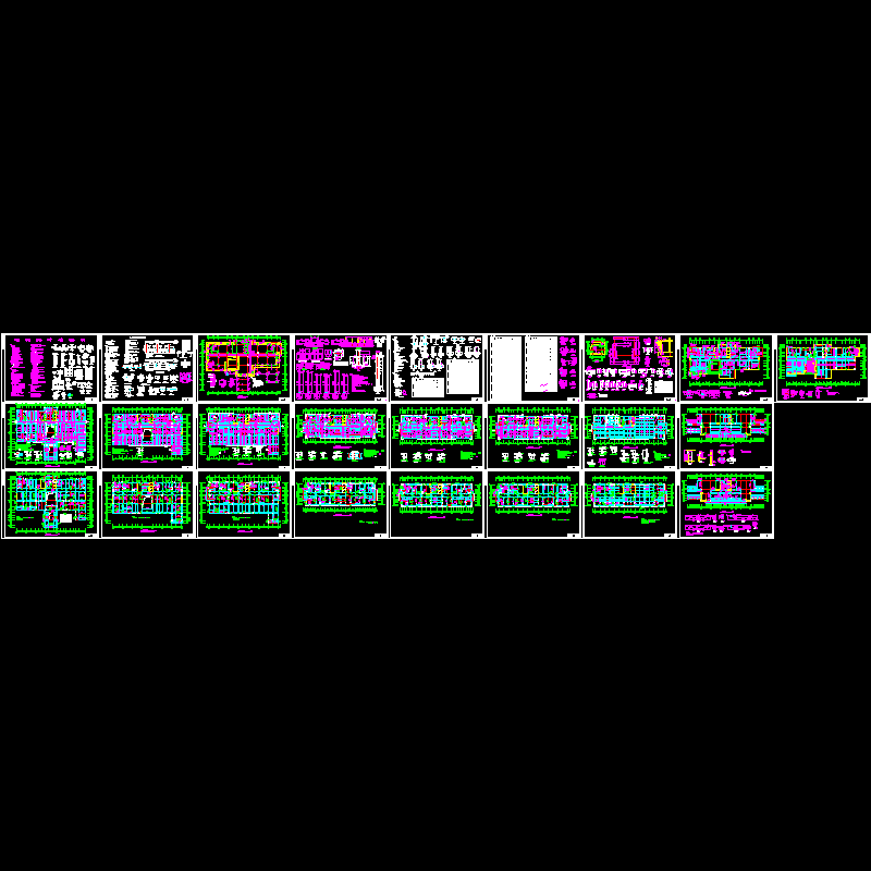 10层医院结构CAD施工图纸(dwg)