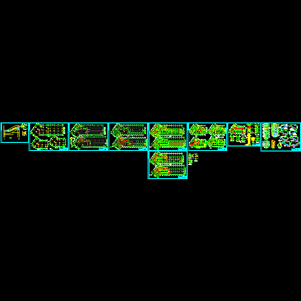 14层宾馆结构设计CAD施工图纸(dwg)(丙级筏形基础)(二级结构安全)