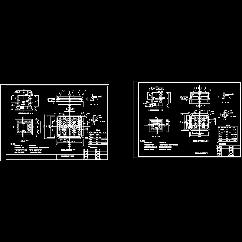 信号灯接线大小窨井设计节点构造CAD详图纸(dwg)