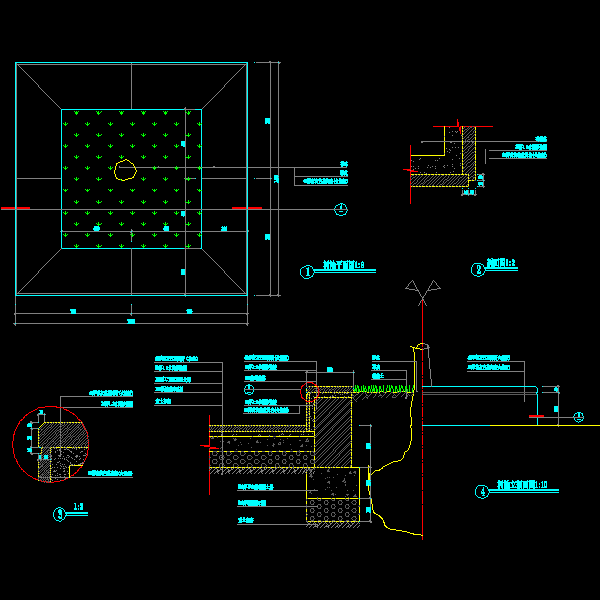一份树池结构dwg格式详细设计CAD图纸(剖面图)