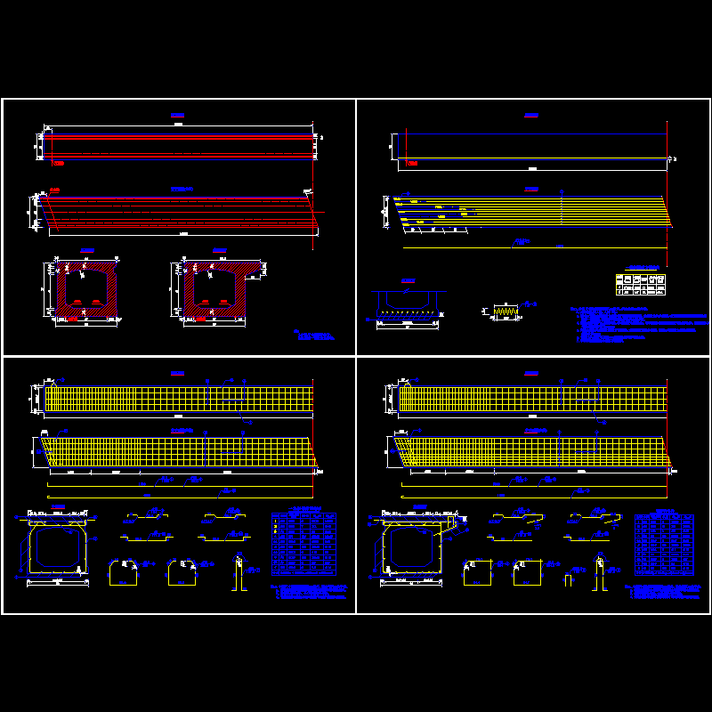 16m先张法预应力混凝土空心桥板节点设计CAD图纸(dwg)