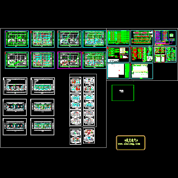 28层商住楼电气CAD施工图纸(TN-S)