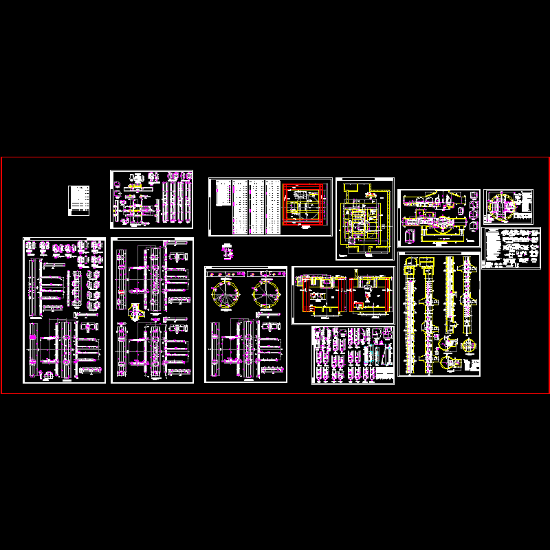 铁矿副井装备CAD施工大样图（150万吨）(标准断面)(dwg)