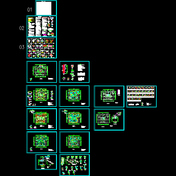 剪力墙结构住宅结构CAD施工大样图（18层桩基础）(dwg)(6度抗震)