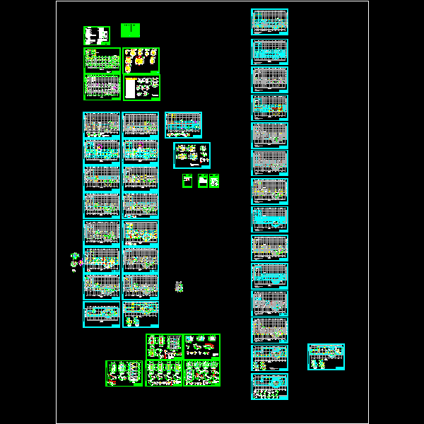 6层框架研发中心结构CAD施工图纸(dwg)(丙级桩基础)(二级结构安全)