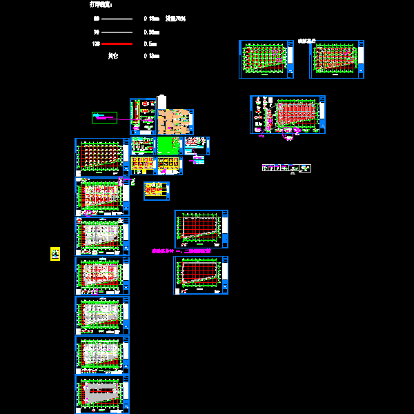 10层框架结构仓储楼结构CAD施工图纸(dwg)(7度抗震)(丙级桩基础)