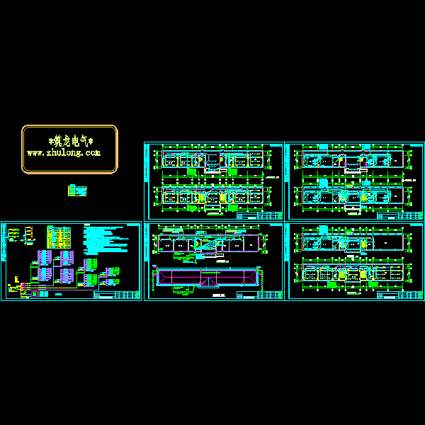 4层教学楼强电CAD施工图纸(砖混结构)