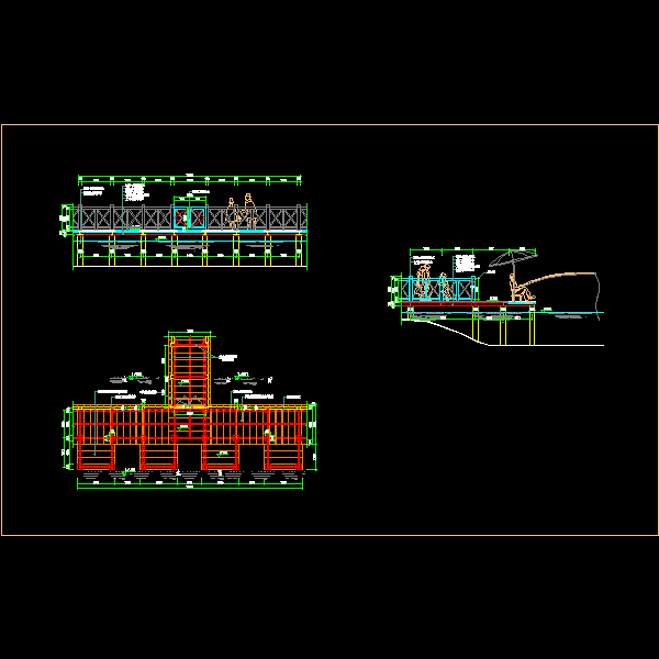 钓鱼台施工大样CAD图纸(cad平面图)(dwg)