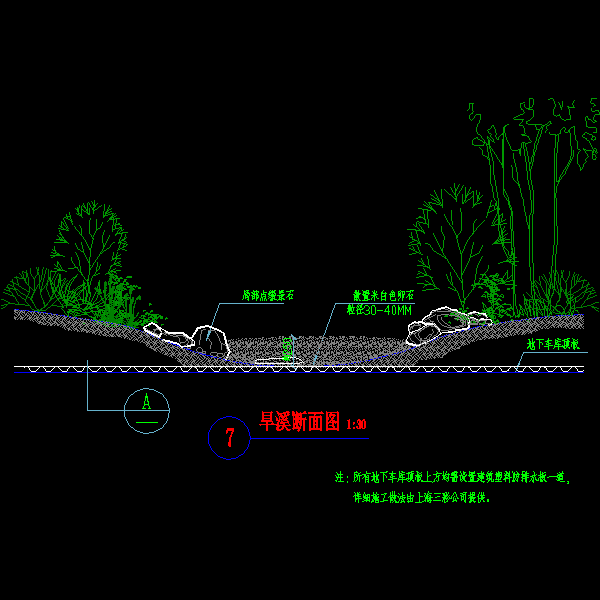 旱溪断面CAD图纸(dwg)